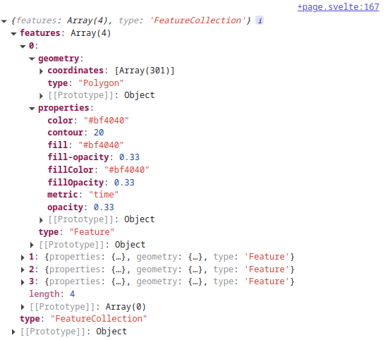 Isochrone sample data